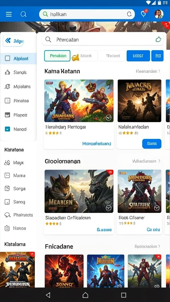 Tantangan menarik di setiap level.