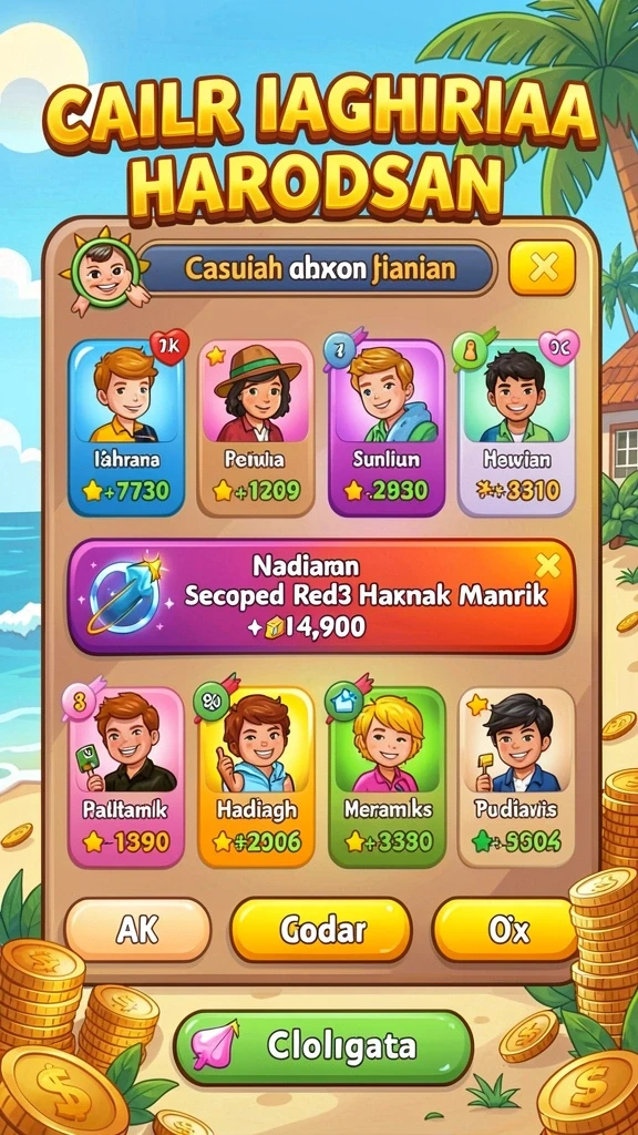 Karakter yang dapat diupgrade dengan fitur menarik.