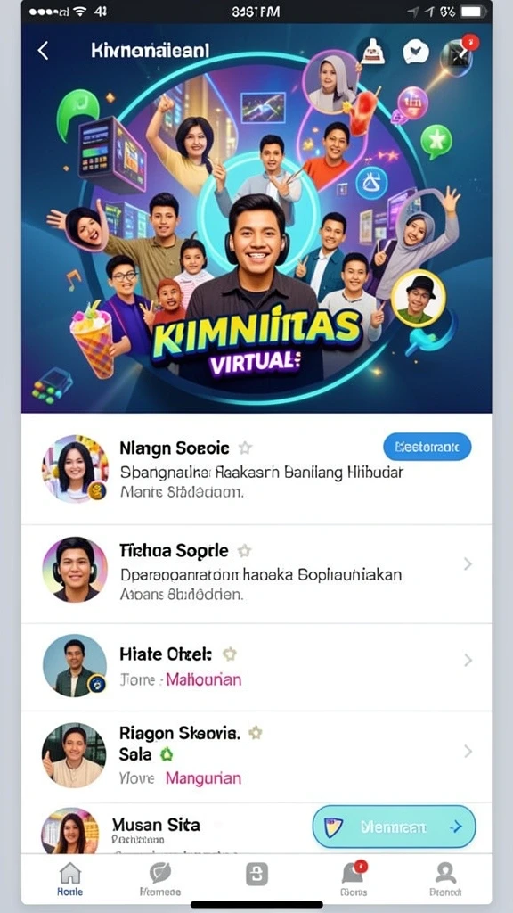 Tampilan karakter yang unik dan menarik.
