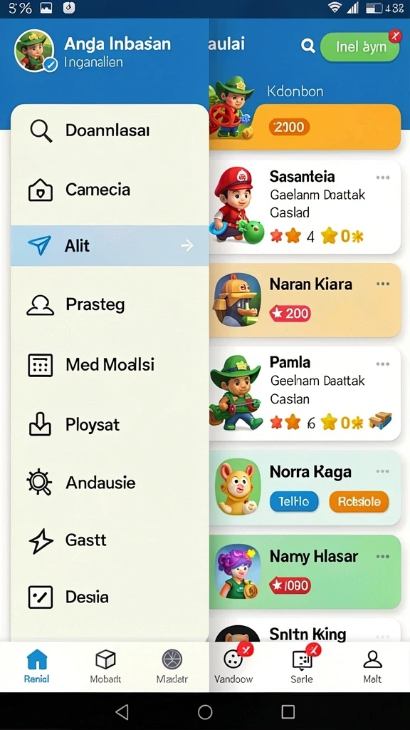 Menampilkan karakter utama AVATAR808 dalam pertarungan.