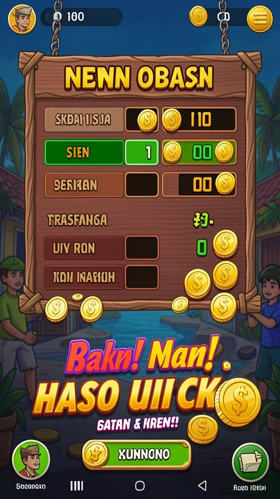 Menampilkan grafik menawan dari latar permainan.