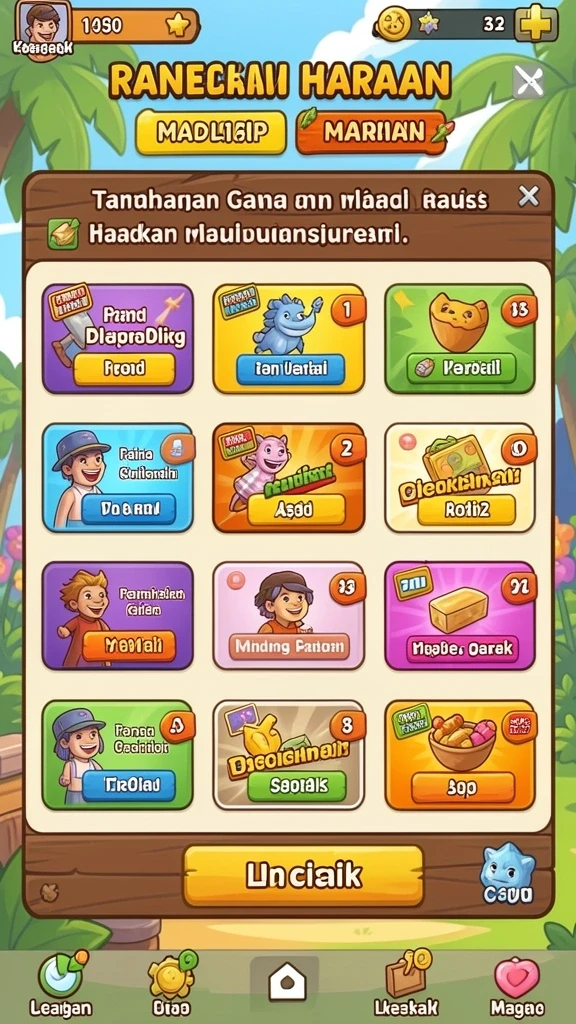 Menampilkan tampilan utama permainan DAY777 yang memukau.