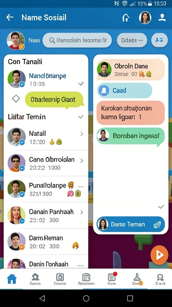 Desain karakter unik yang bisa dipilih oleh pemain.