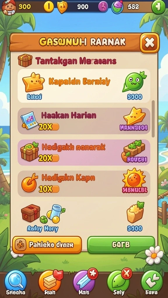 Setiap level memiliki tantangan unik yang menantang pemikiran.