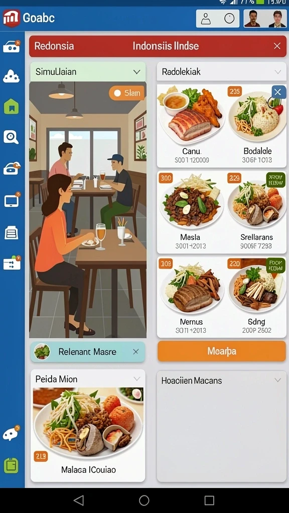 Tampilan awal aplikasi yang menarik dan user-friendly.