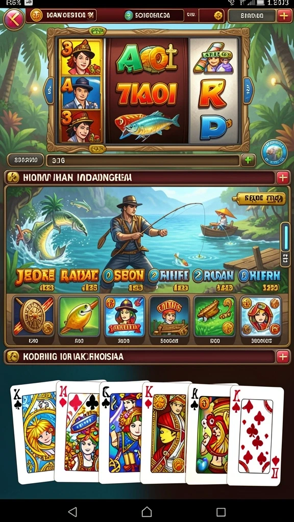 Tampilan layar awal yang menarik dan penuh warna.