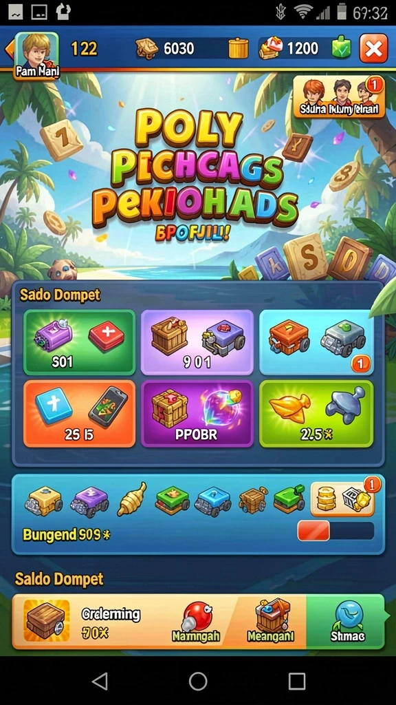 Screenshot menunjukkan karakter unik dalam permainan.