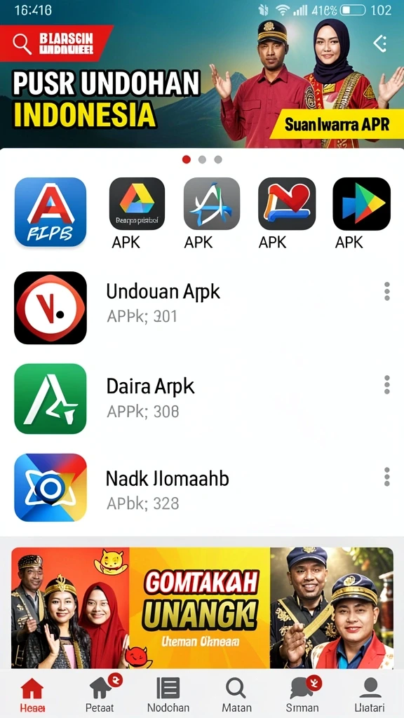 Tampilan awal game yang memukau dan menarik.