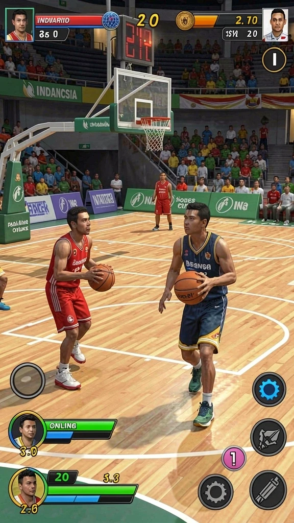 Fitur multiplayer yang memungkinkan interaksi dengan teman.