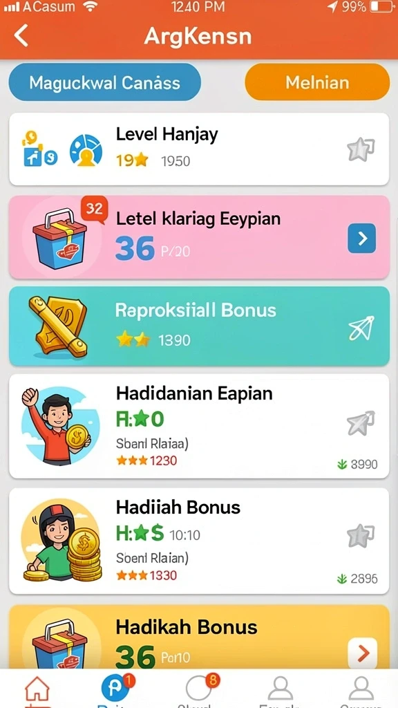 Tampilan awal permainan yang menarik.