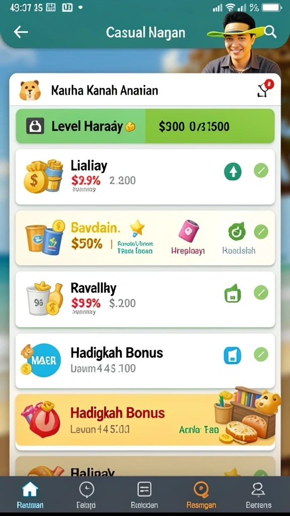 Tampilan karakter pemain yang detail dan menarik.